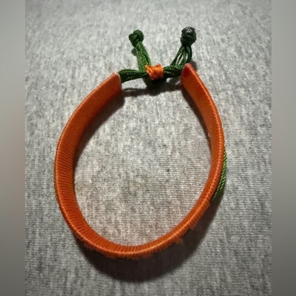 Kenya Woven Orange and Green Adjustable Bracelet